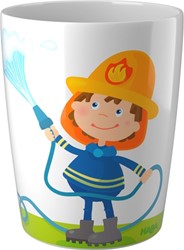 Haba beker brandweer melamine - kindvriendelijke drinkbeker brandweer