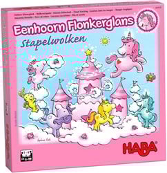 Haba bordspel Eenhoorn Flonkerglans - Stapelwolken coöperatief kinderspel