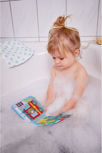 Haba livre de bain Pompiers magique jouet d'eau interactif-2