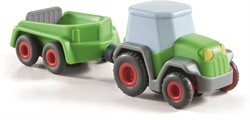 Haba tractor met aanhanger - houten boerderij speelgoed voor kinderen
