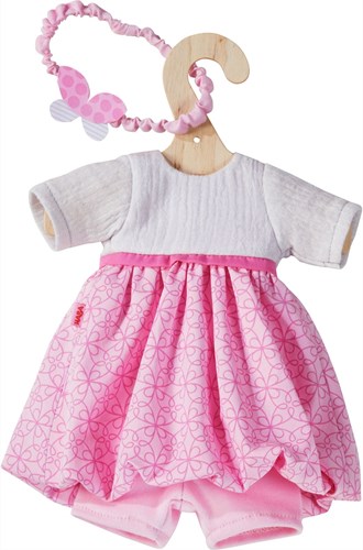 Haba poppenkleding droomjurk set 30 cm - roze - babypop accessoires