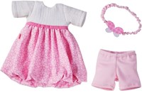 Haba poppenkleding droomjurk set 30 cm - roze - babypop accessoires-3