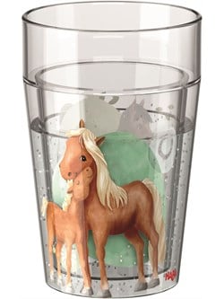 Haba glitterbeker paarden - drinkbeker voor kinderen met glitters en paardenmotief