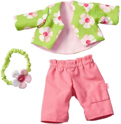 Haba ensemble vêtements magie des fleurs 30 cm - tenue colorée pour poupées
