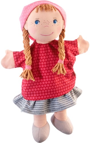 Haba handpop Katrien - poppenkast pop - rollenspel speelgoed