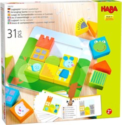 Haba puzzle carré animaux jouet éducatif en bois pour tout-petits