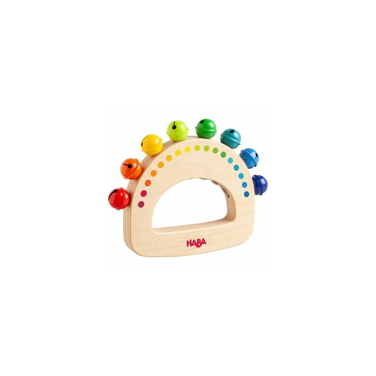Hochet bébé - Arc de cercle en bois coloré