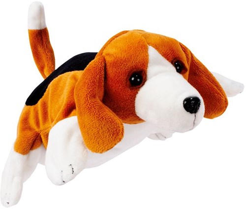Beleduc handpop Hond poppenkast knuffel katoen kind