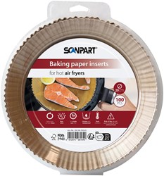 ScanPart Papier cuisson airfryer rond 20cm 100 pièces antiadhésif