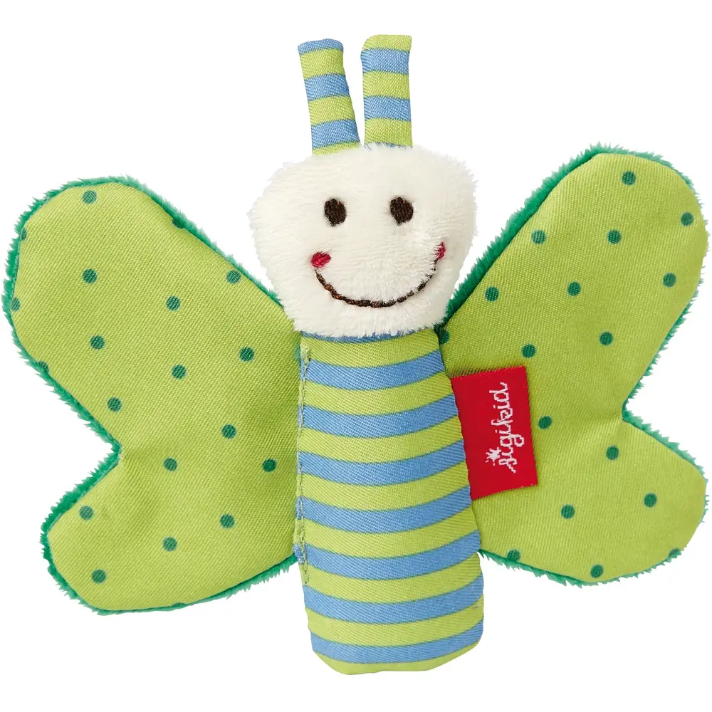 sigikid Babygreifling Schmetterling groen - knisperend baby speelgoed