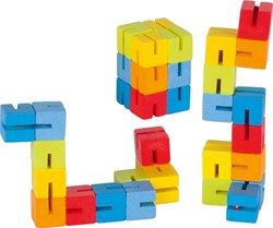 Goki puzzle en bois cube - jouet éducatif pour enfants