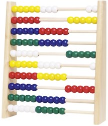 Goki telraam houten educatief speelgoed kleurrijk 25x29 cm