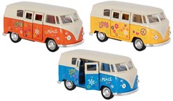 Goki bus Volkswagen jouet en métal avec moteur à rétrofriction, 1:34-39