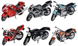 Goki motorfiets die-cast 1:18 schaalmodel speelgoed motor