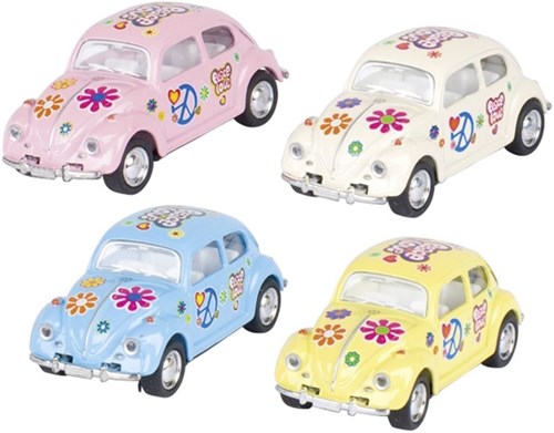 Goki bus Volkswagen voiture jouet die-cast 1:64 fleurs roses