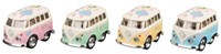 Goki Volkswagen bus speelgoedauto met pull-back motor, metaal, 5 cm