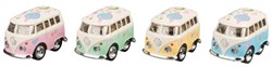 Goki bus Volkswagen jouet en métal avec moteur à rétrofriction, 5 cm