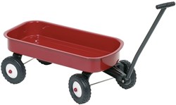 Goki chariot métallique rouge pour enfants et adultes - solide bolderwagen