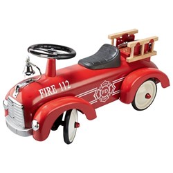 Goki loopauto - brandweerwagen - metalen ride-on speelgoed