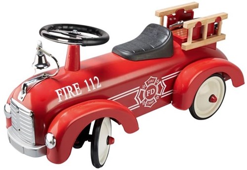 Goki porteur - camion de pompier - jouet véhicule en métal