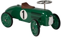 Goki loopauto retro groen - metalen racer voor kinderen