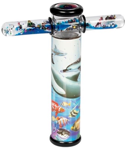 Goki kaléidoscope jouet dauphin avec baguette magique bleu