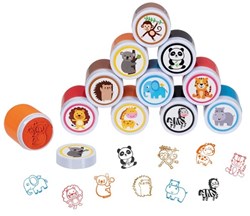 Goki set de tampons animaux - jouet créatif pour enfants