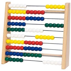 Goki telraam houten speelgoed kleurrijk leren tellen abacus