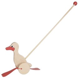 Goki canard à pousser en bois - jouet à roulettes pour tout-petits