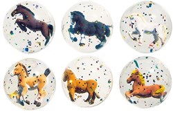 Goki stuiterbal - 3D paard glitter - 1 stuk - willekeurig geleverd