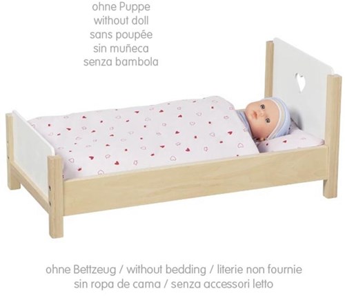 Goki lit de poupée jouet en bois multicolore pour poupées-2