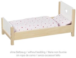 Goki poppenbed houten speelgoedbedje multicolor voor poppen