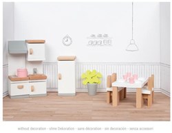 Goki poppenhuismeubel keuken houten accessoires 20-delig
