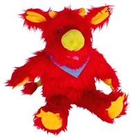 Goki marionnette monstre Hardi rouge 42 cm - peluche pour enfants