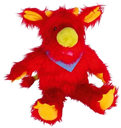 Goki marionnette monstre Hardi rouge 42 cm - peluche pour enfants