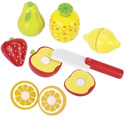 Goki set de fruits à découper en bois - jouet éducatif fruits