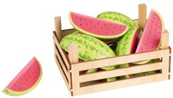 Goki houten speelgoed fruitkistje - meloenen - marktkraam accessoire
