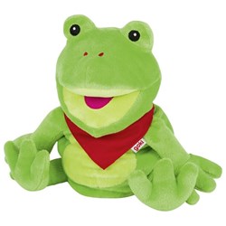 Goki handpop kikker pluche pop groen - handpop kind