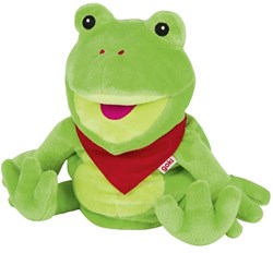 Goki marionnette grenouille peluche verte - marionnette enfant