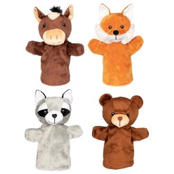 Goki handpop knuffel dier beer - pluche pop voor kinderen