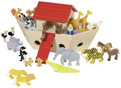 Goki arche de Noé en bois - set de jeu 35 pièces - éducatif