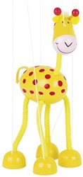 Goki marionnette girafe - figurine en bois thème animaux