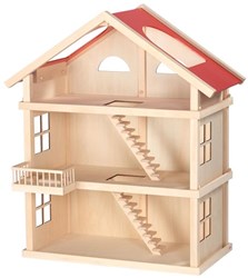 Goki maison de poupée bois 3 étages XL villa maison de jeu