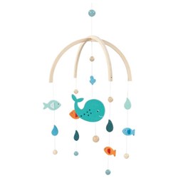 Goki Mobiel - Walvis houten baby mobiel kleurrijk