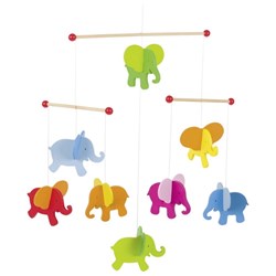 Goki mobiel houten olifanten babykamer decoratie duurzaam
