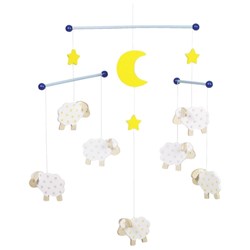 Goki houten mobiel schaap - babykamer decoratie multicolor