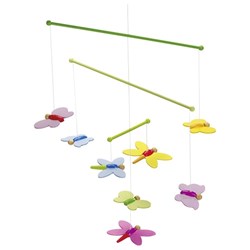 Goki houten mobiel vlinders - kleurrijk baby speelgoed voor boven het bed