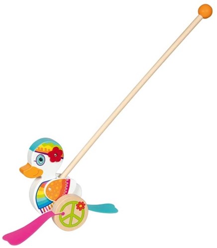 Goki houten duwfiguur eend Enna - loopwagen speelgoed-2