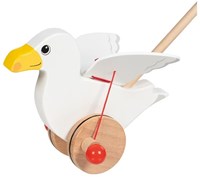 Goki houten stokroller - meeuw speelgoed voor peuters en kleuters-2