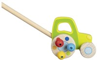 Goki houten stokroller tractor - loopwagen speelgoed FSC-2